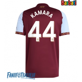Aston Villa Boubacar Kamara #44 Tricou Fotbal Replică 2025-26 Barbati Acasa